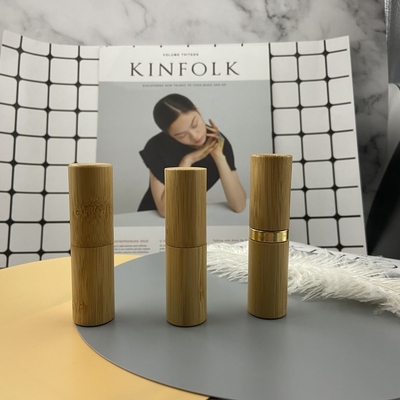 2021 New Fashion Institute of Statistics Lipstick Tube Bag Full Empty Bamboo Lipstick Tube Container